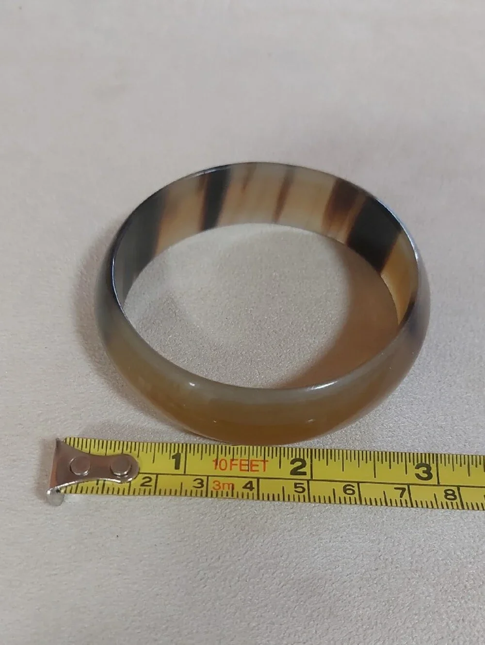 FREE with Bundle. Translucent Brown Agate Bangle Bracelet - Picture 3 of 5